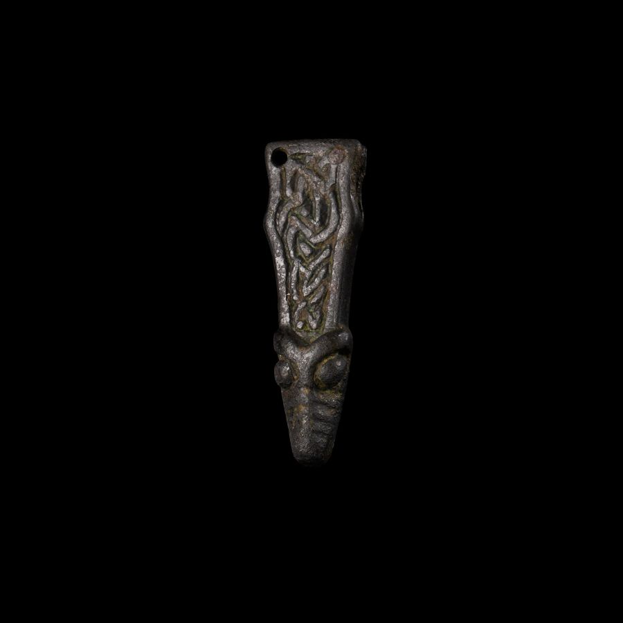 Anglo-Saxon Bronze Zoomorphic Strap End