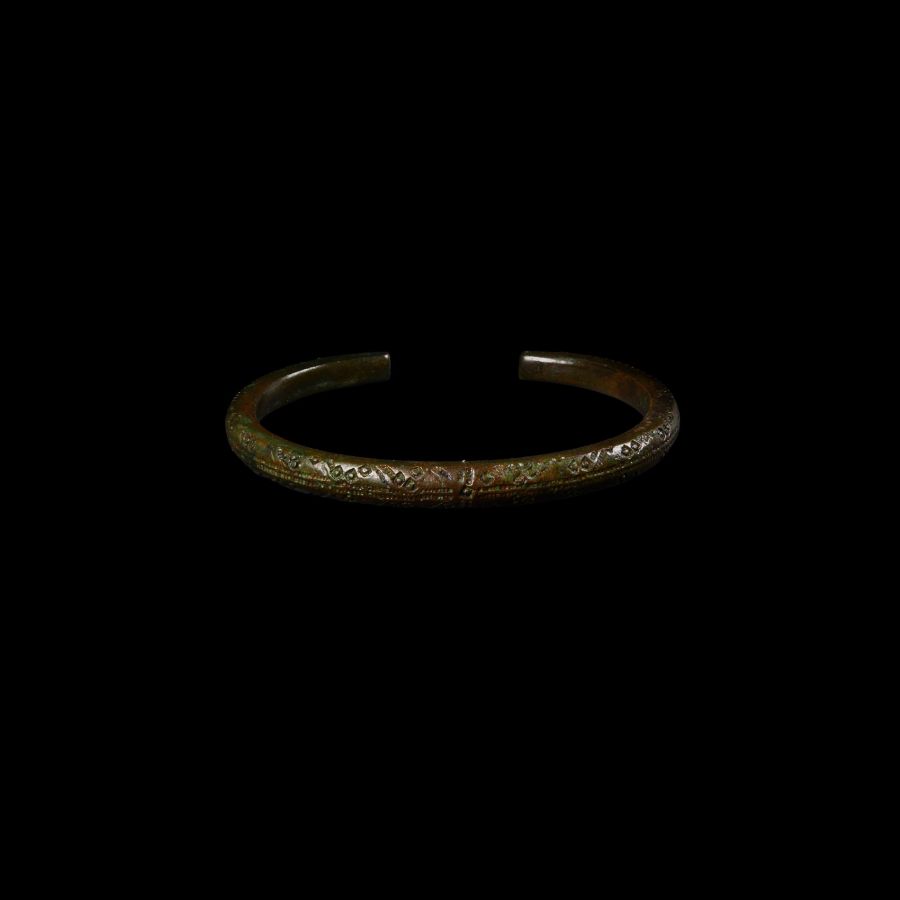 Viking Age Decorated Bronze Bracelet