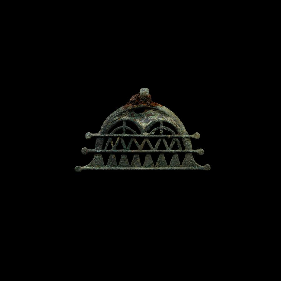 Large Viking Age Openwork Bronze Pendant