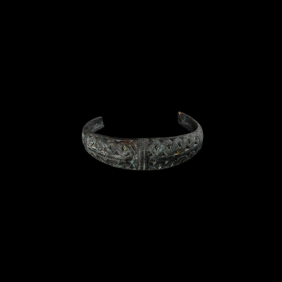 Viking Age Bronze Decorated Bracelet