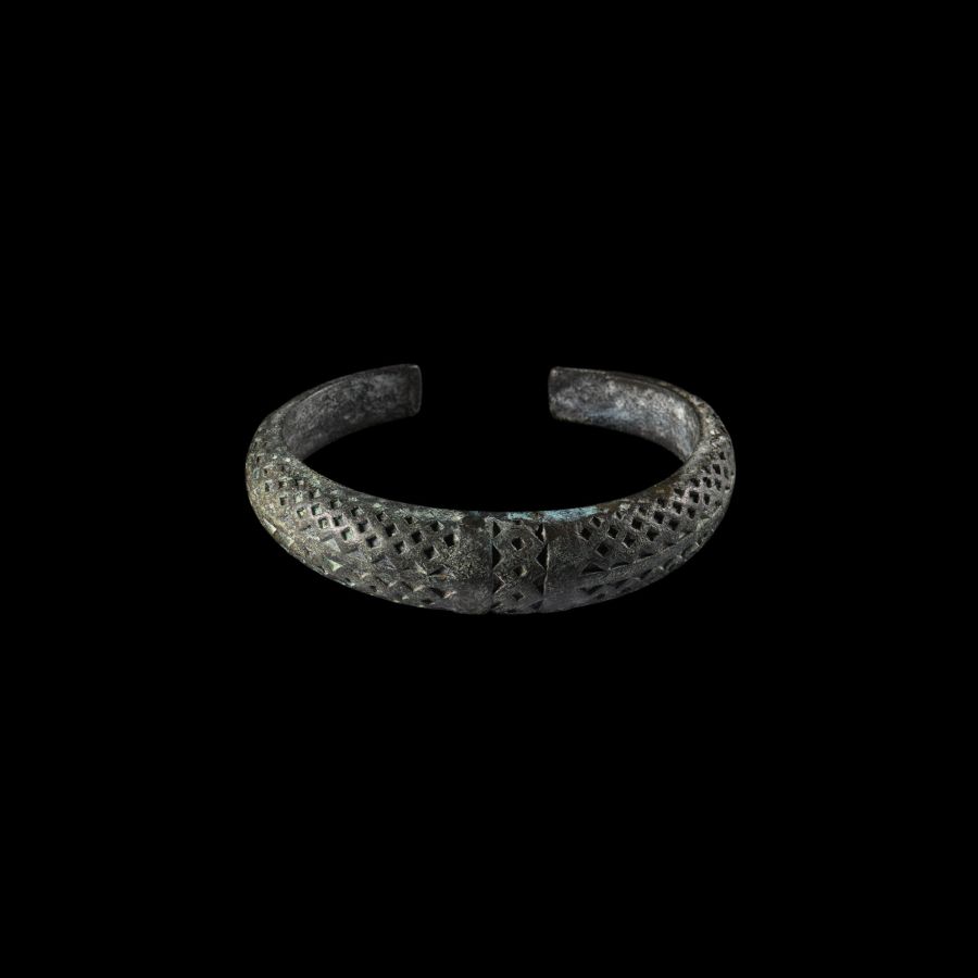 Viking Age Bronze Decorated Bracelet