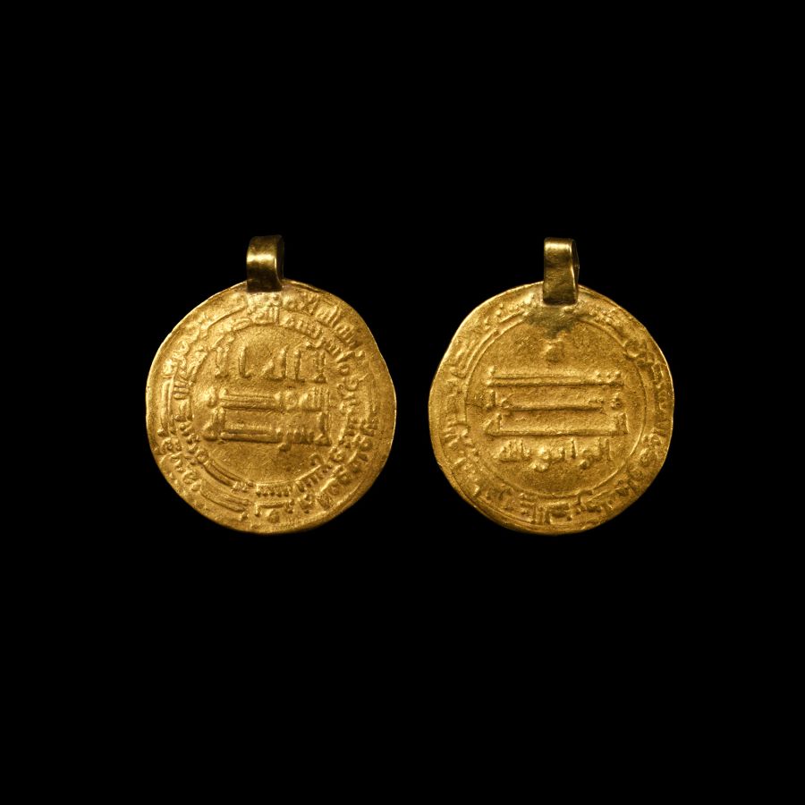 Viking Age Plundered Gold Abbasid Dinar Coin Pendant