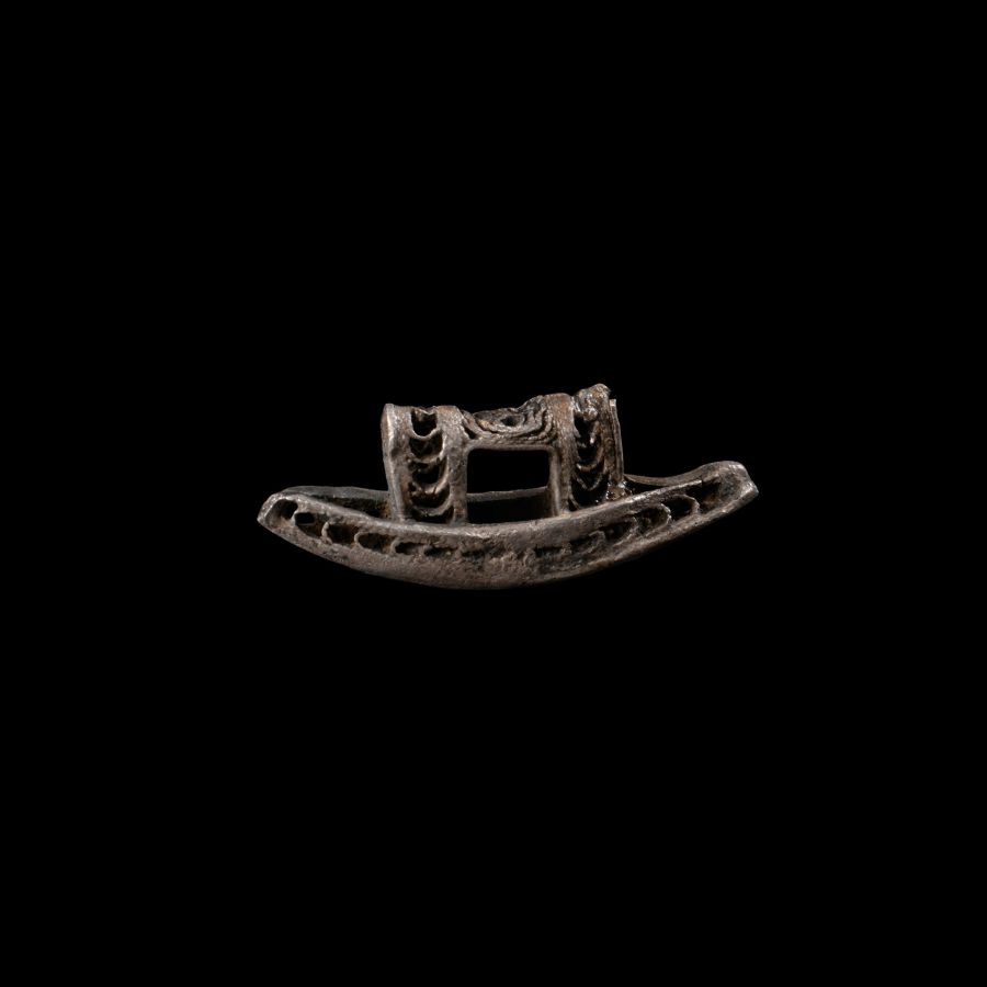 Viking Age Silver Boat-Shaped Pendant