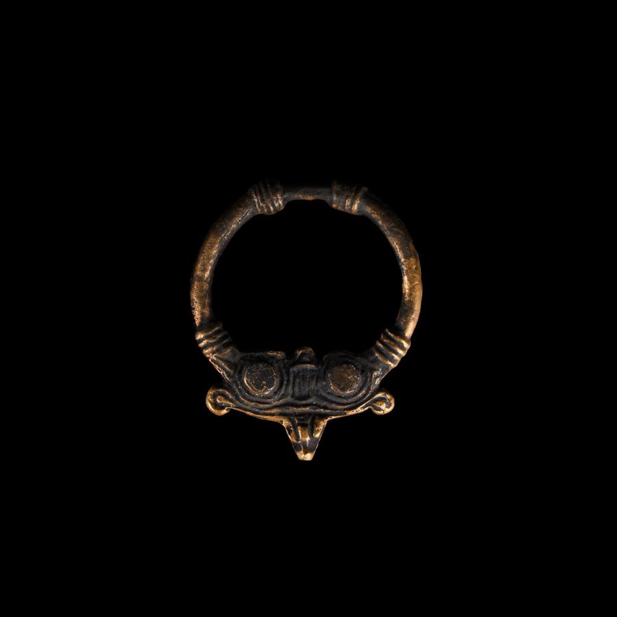 Viking Age Bronze Ring-Pin Brooch Ring