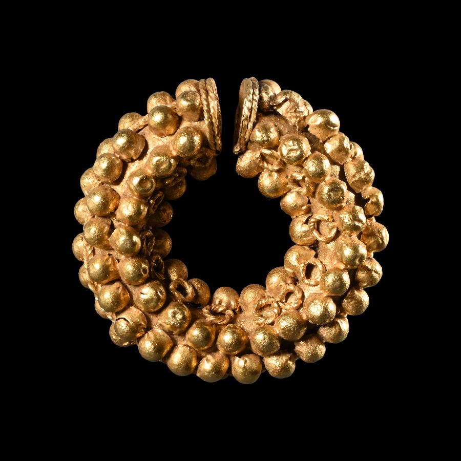 Etruscan Gold Leech Earring
