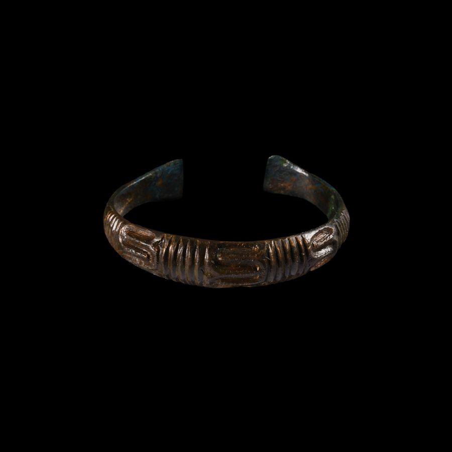 Viking Age Bronze Decorated Bracelet