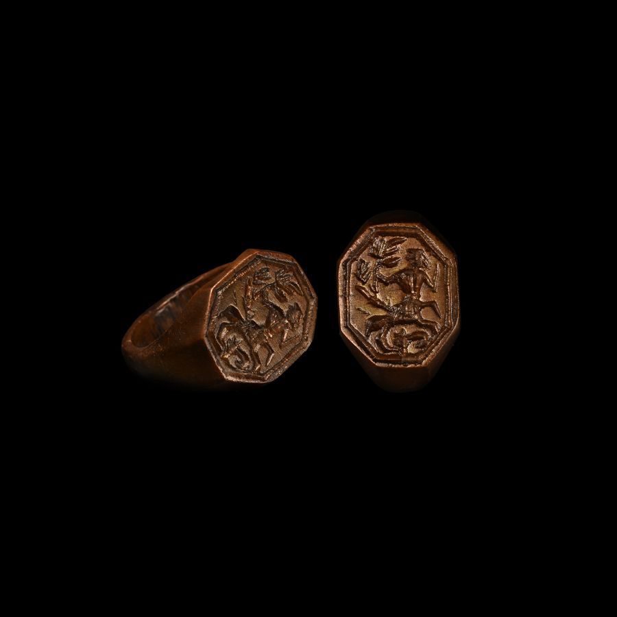 Tudor Period Bronze Ring with Centaur