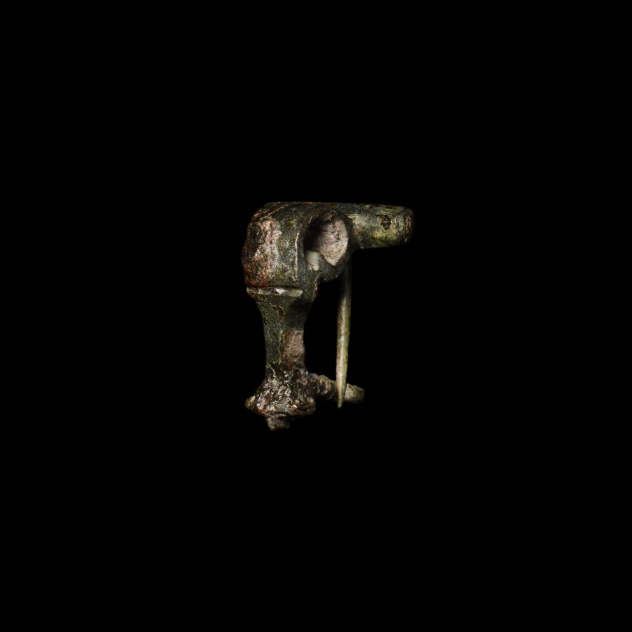 Roman Silvered Bronze Bow Brooch