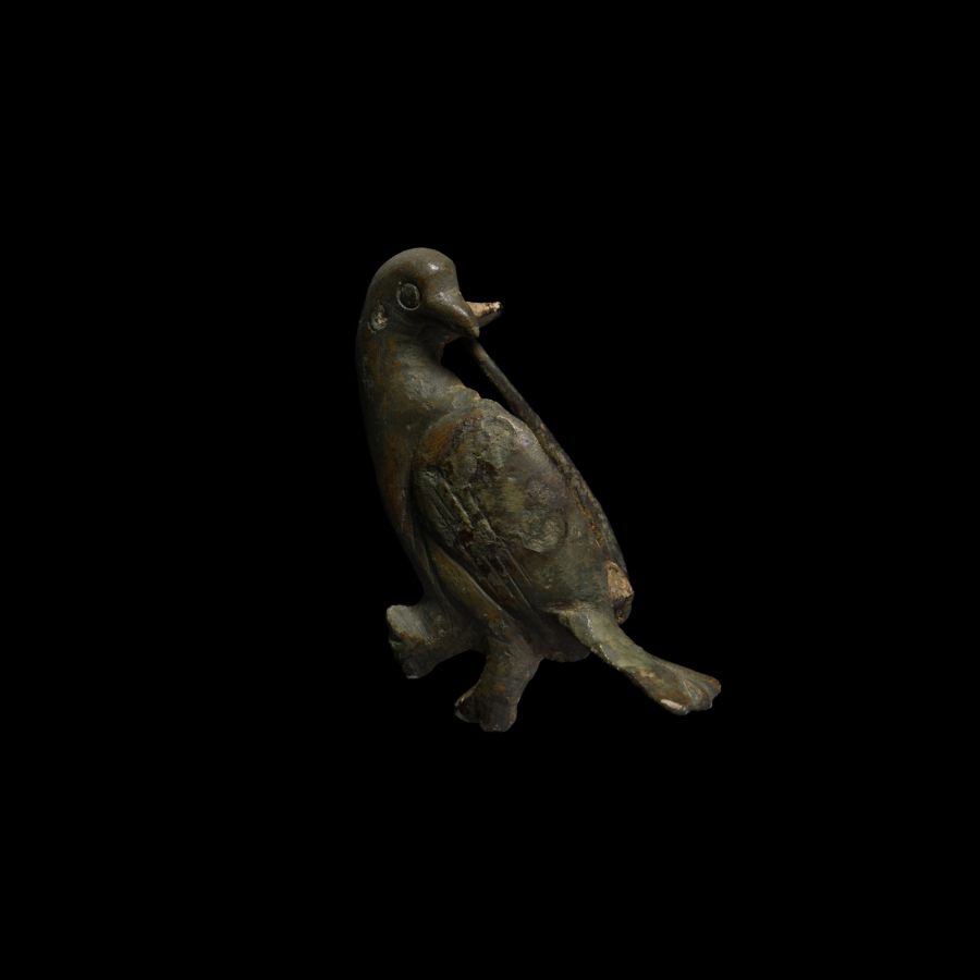Roman Bronze Bird Brooch