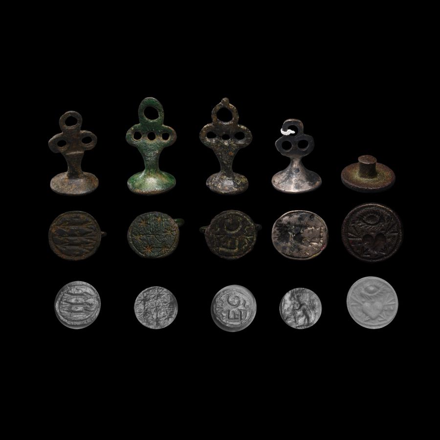 Post Medieval Bronze Seal Matrix Group