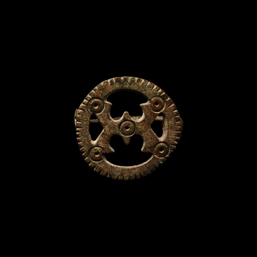 Roman Bronze Plate Brooch