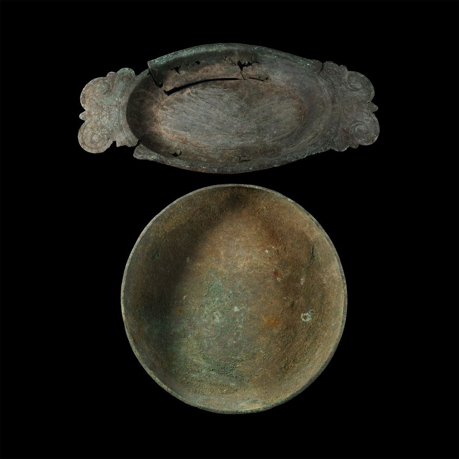Roman Bronze Platter Group