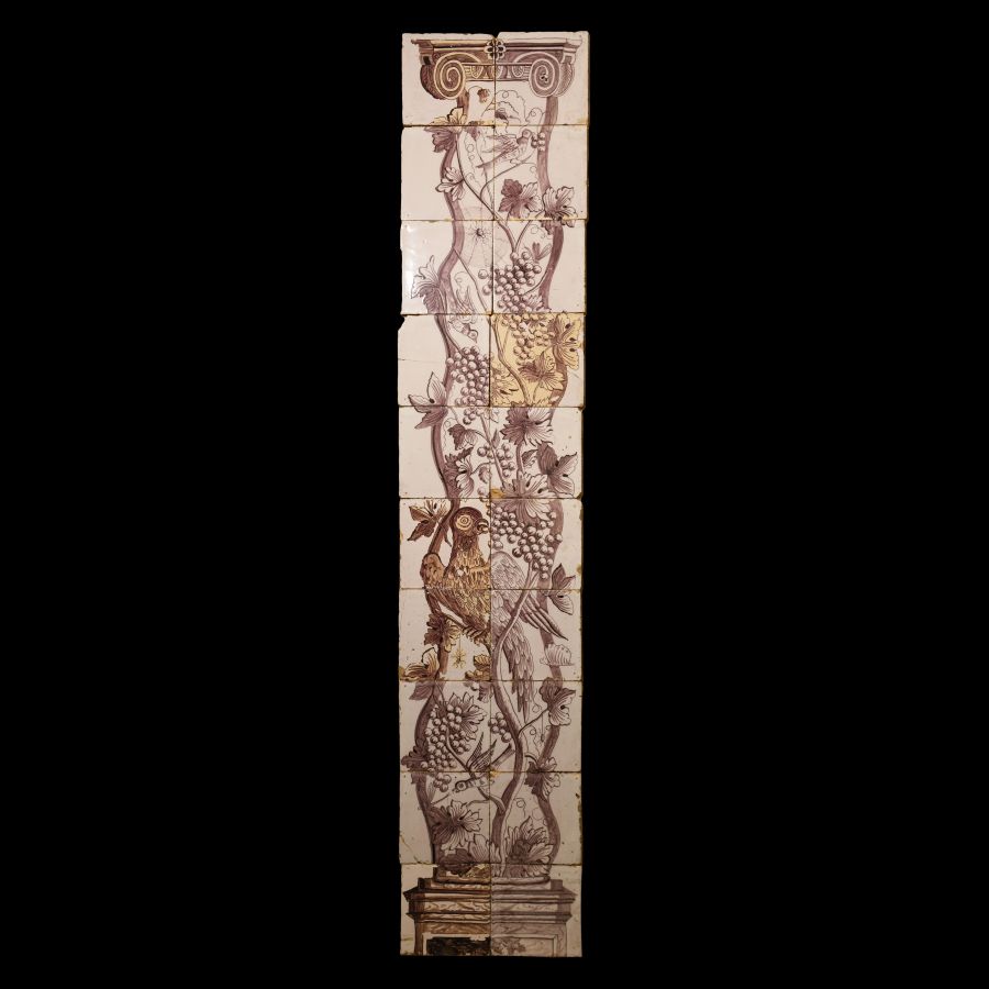 Post Medieval Dutch Glazed Ceramic Picture Tile Set