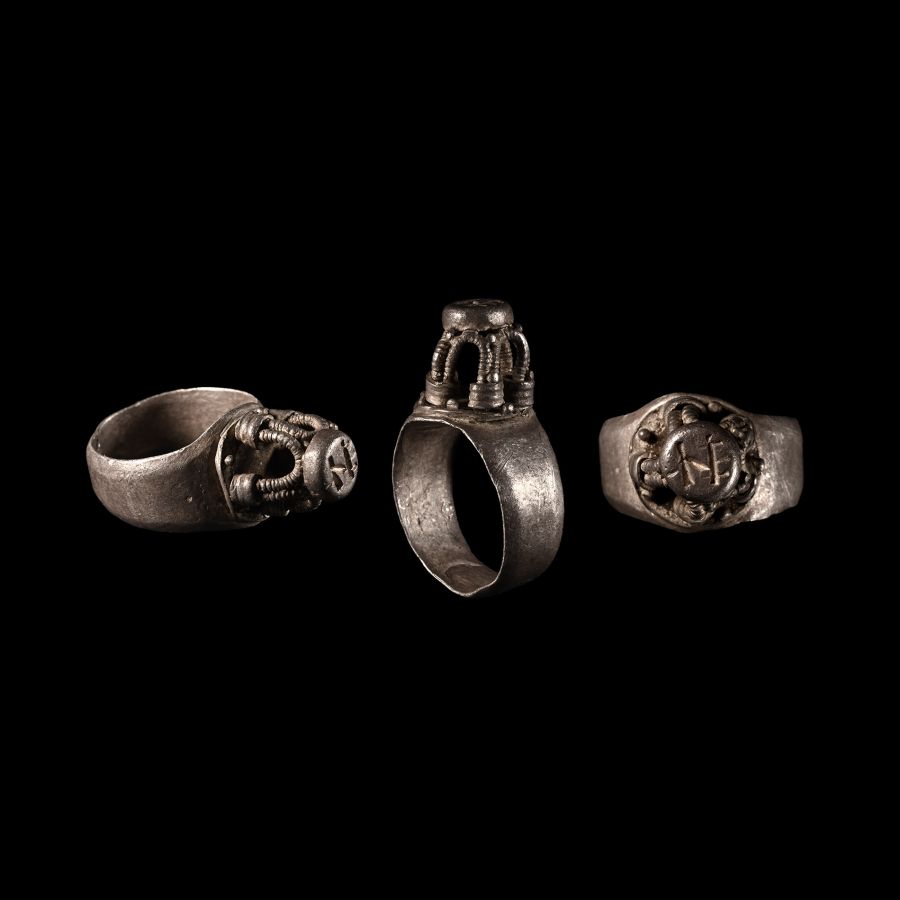 Byzantine Silver Architectural Ring