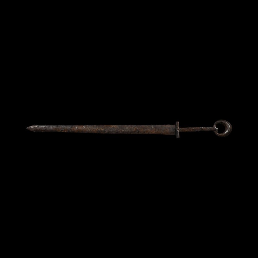 Roman Iron Dagger with Ring Pommel