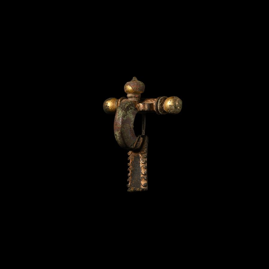 Roman Gilt Bronze Crossbow Brooch