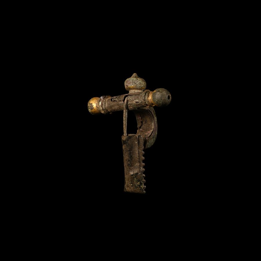 Roman Gilt Bronze Crossbow Brooch