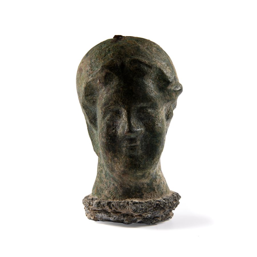 Large Eastern Roman Bronze Bust-Shaped Steelyard Weight