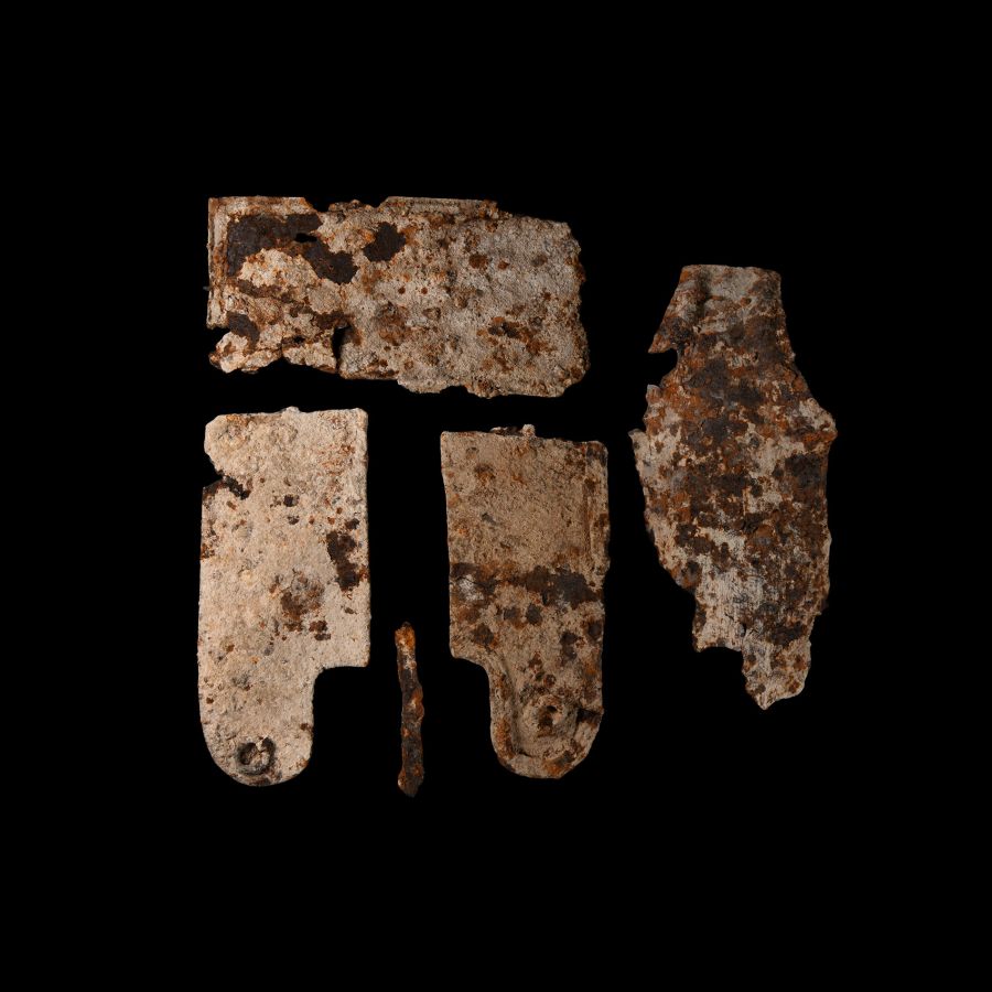 Medieval Iron Cheek Guards and Chamfron Group