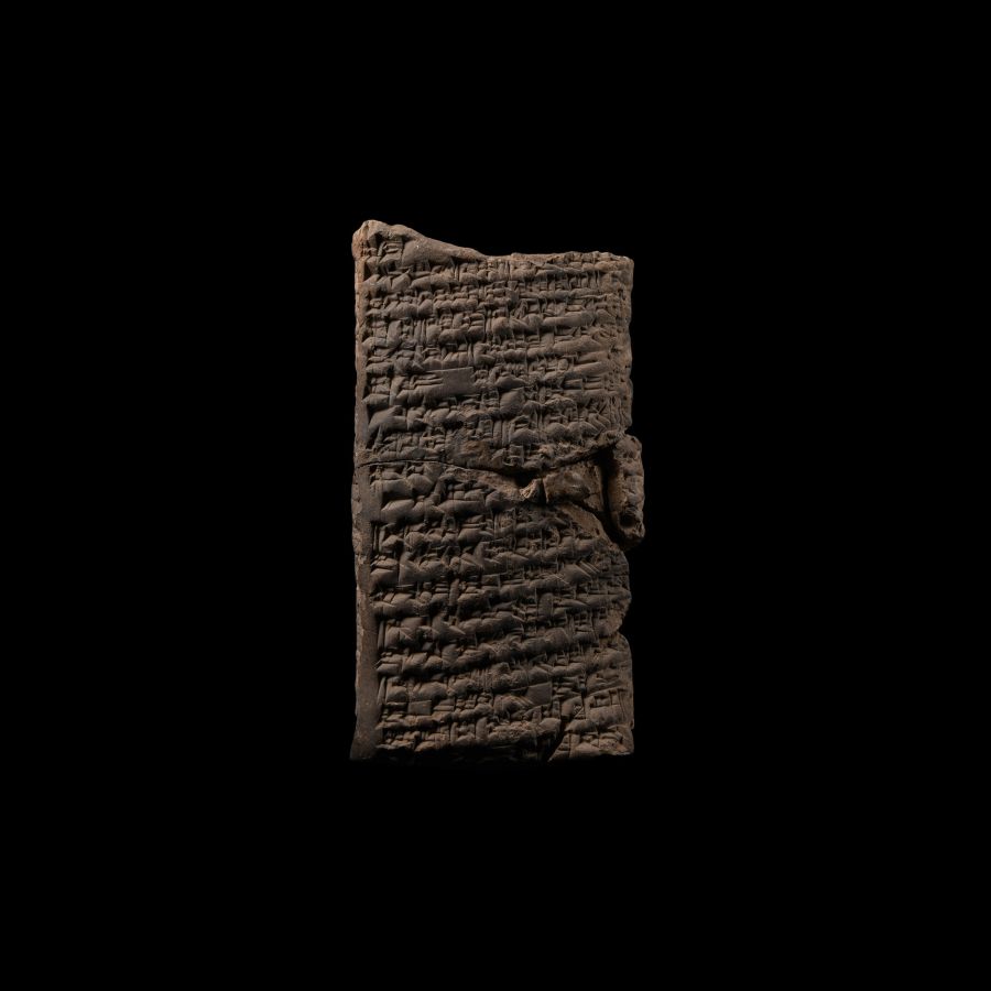 Old Babylonian Clay Cuneiform Tablet with A Letter Possibly Sent to the King of Ešnunna by an Allied King