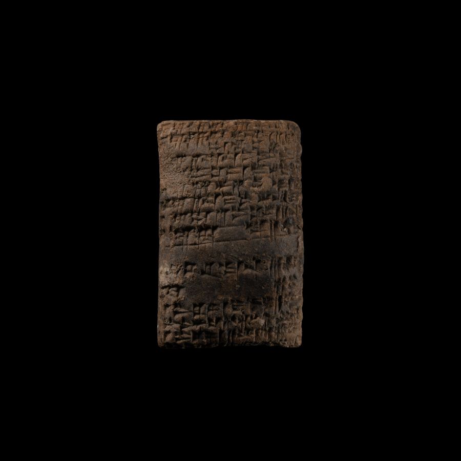 Old Babylonian Clay Cuneiform Tablet with Administrative Text
