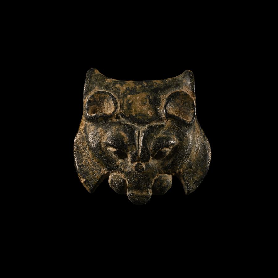 Greek Zoomorphic Bronze Hydria Handle Attachment