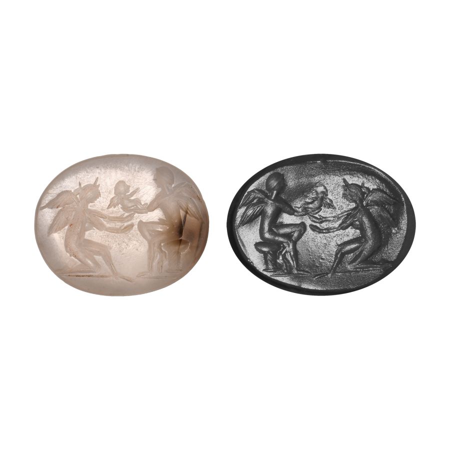 Roman Gemstone with Winged Deities