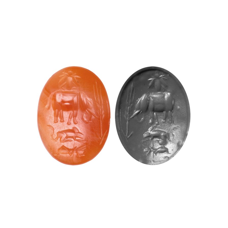 Roman Carnelian Gemstone with Animals