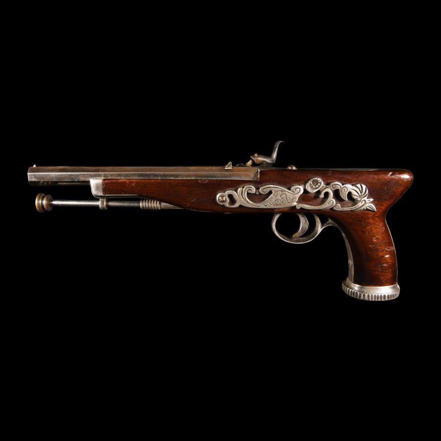 Saw-Butted Percussion Pistol