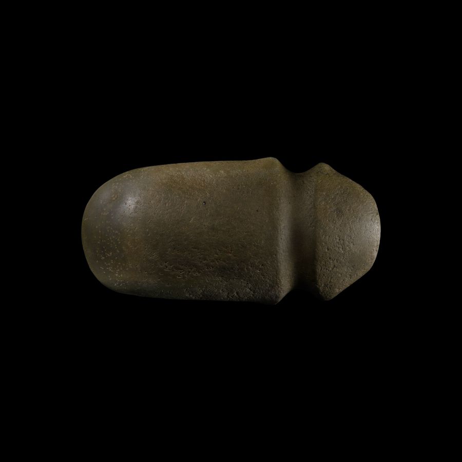 Large Prehispanic Grooved Polished Stone Axehead
