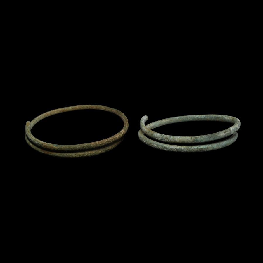 Bronze Age Large Bronze Bracelet Pair