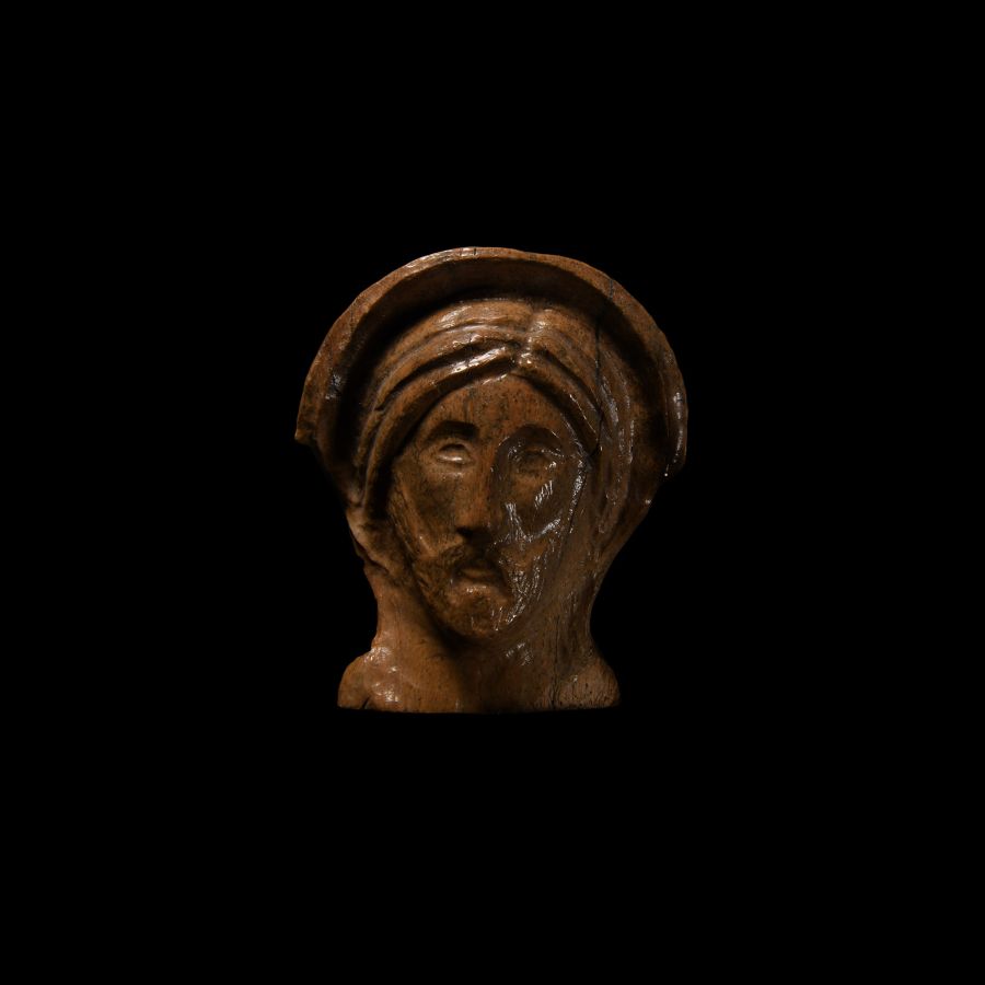 Post Medieval Carved Bone Bust of Christ