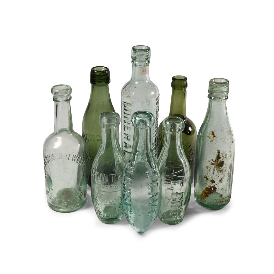 Post Medieval Mixed Glass Drinks Bottles Group