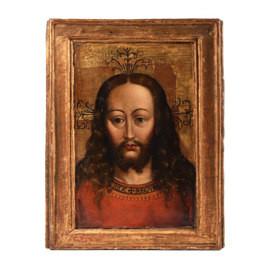 Medieval Wooden 'True Face of Christ' Icon