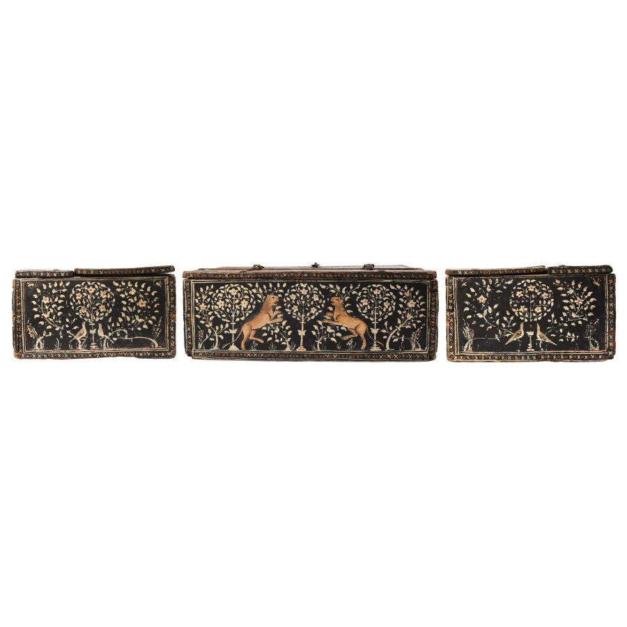 Indo-Portuguese Painted Wooden Box