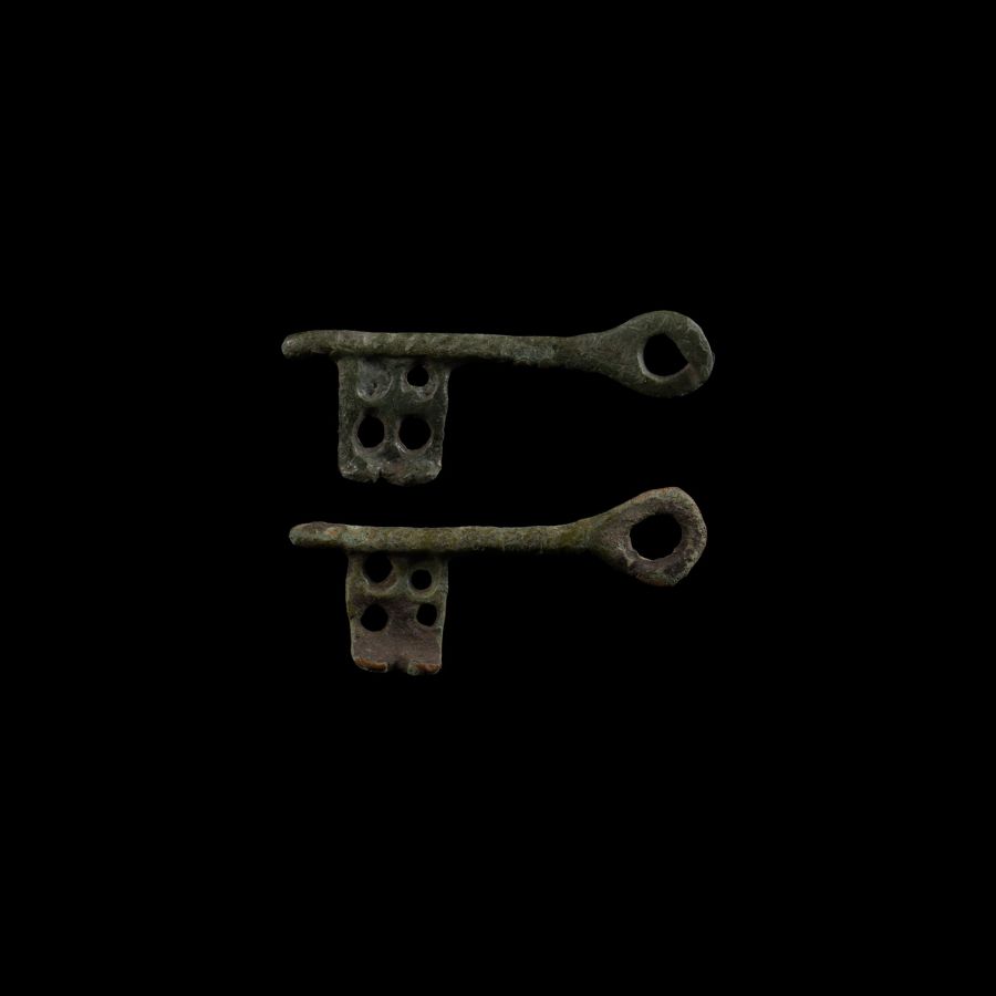 Medieval Bronze Key Pair