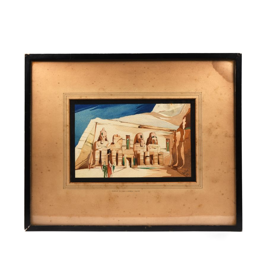 Egyptian Temple of Abu Simbel by J. W. Cox