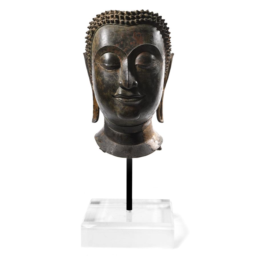 Thai Bronze Buddha Head