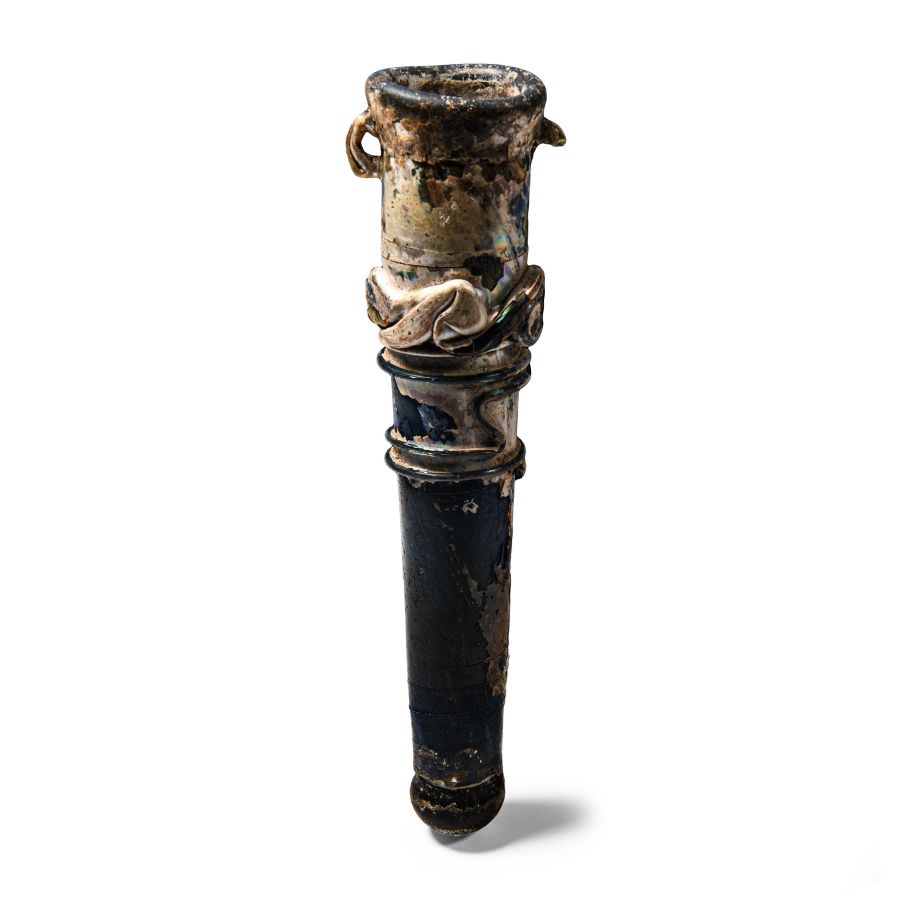 Western Asiatic Blue Glass Bottle