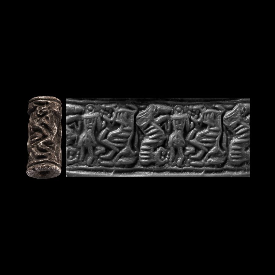 Western Asiatic Silver Cylinder Seal