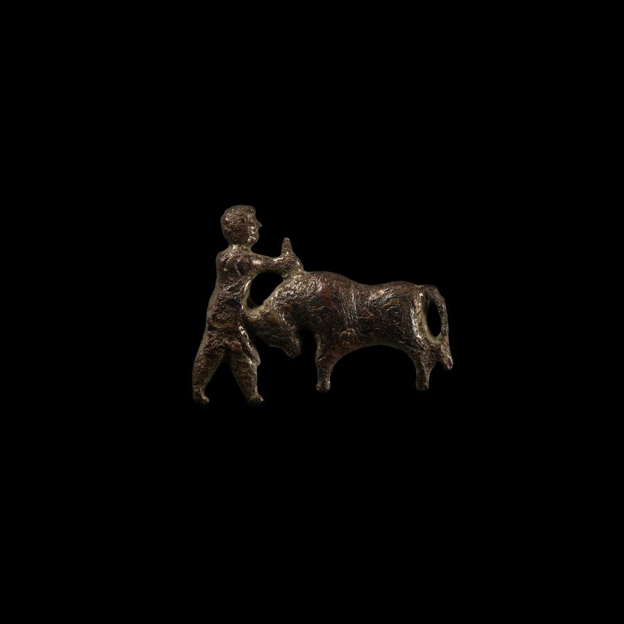 Romano-British Bronze Sacrificed Bull Brooch