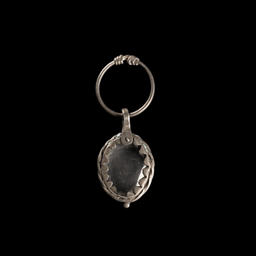 Viking Age Silver Pendant with Crystal Magnifier