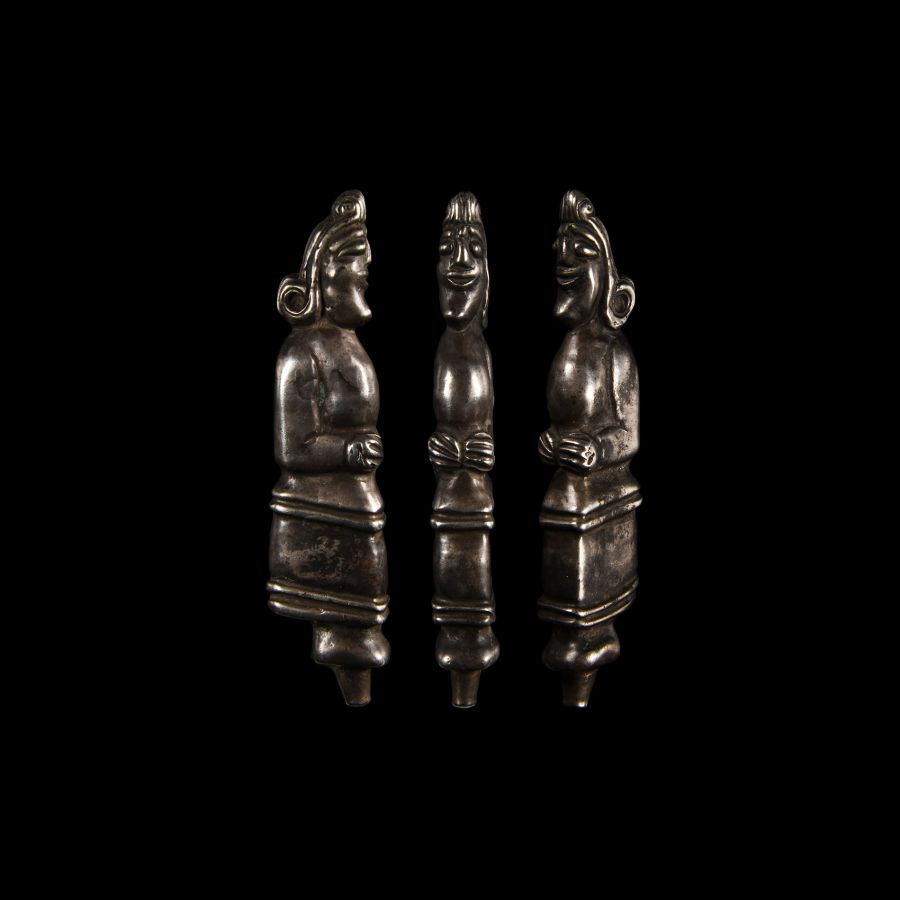 Parthian Figural Silver Dagger Hilt