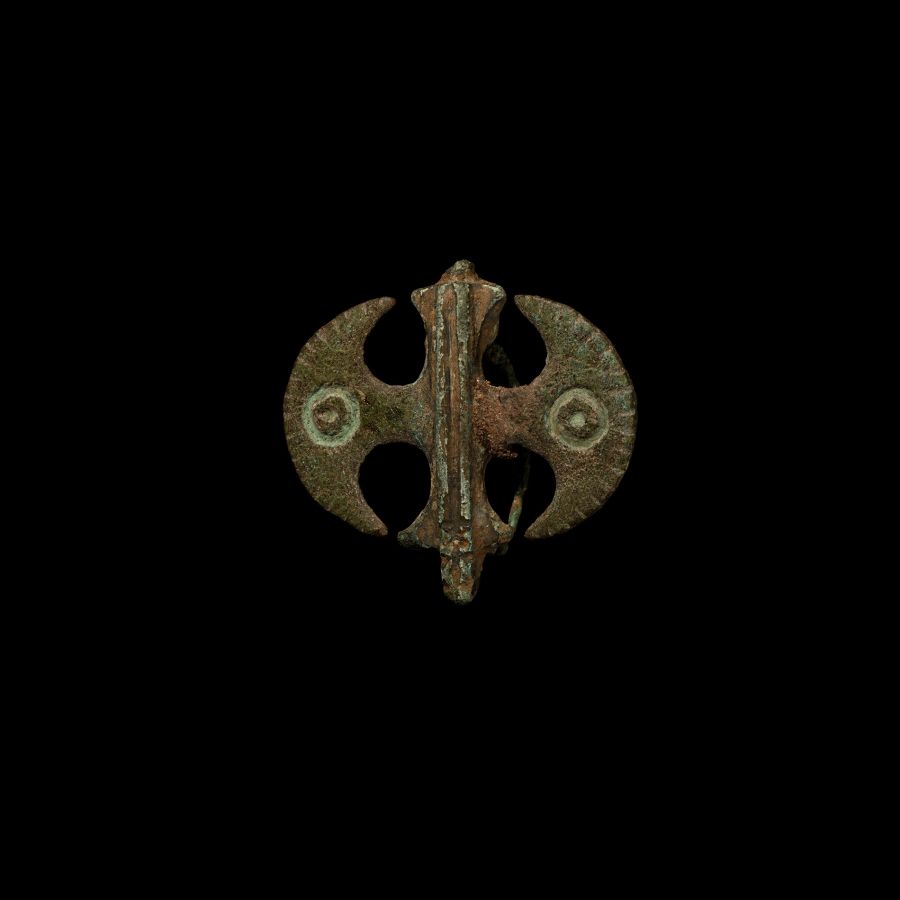 Roman Bronze Axe Brooch