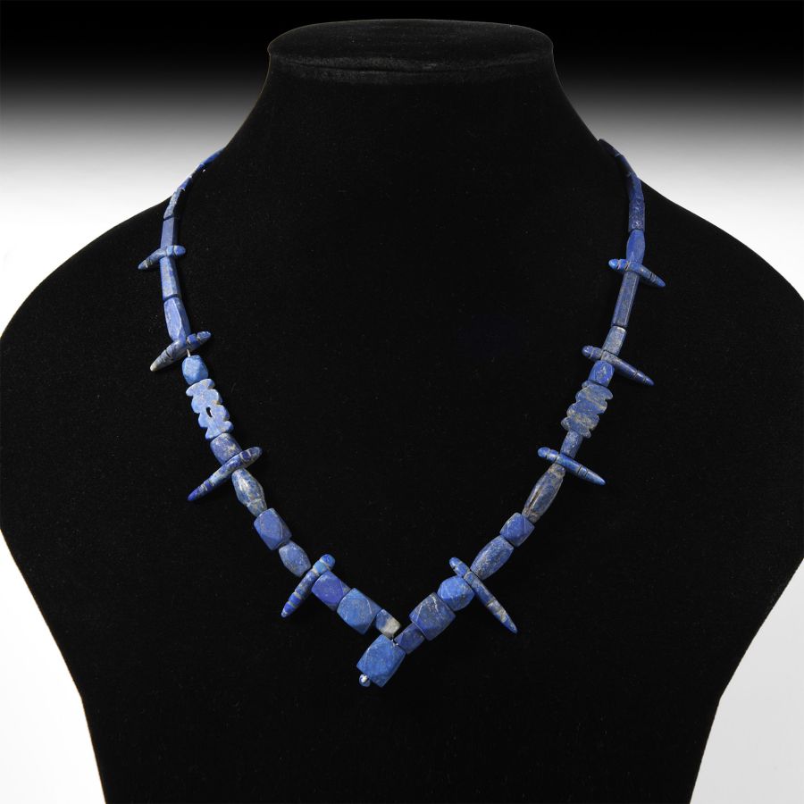 Bactrian Style Lapis Lazuli Bead Necklace