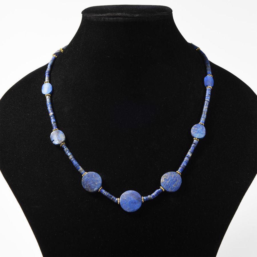 Bactrian Style Lapis Lazuli Bead Necklace