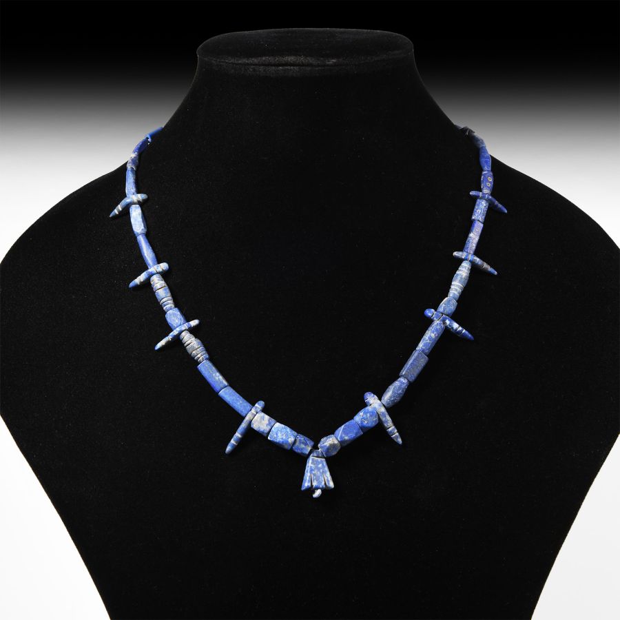 Bactrian Style Lapis Lazuli Bead Necklace