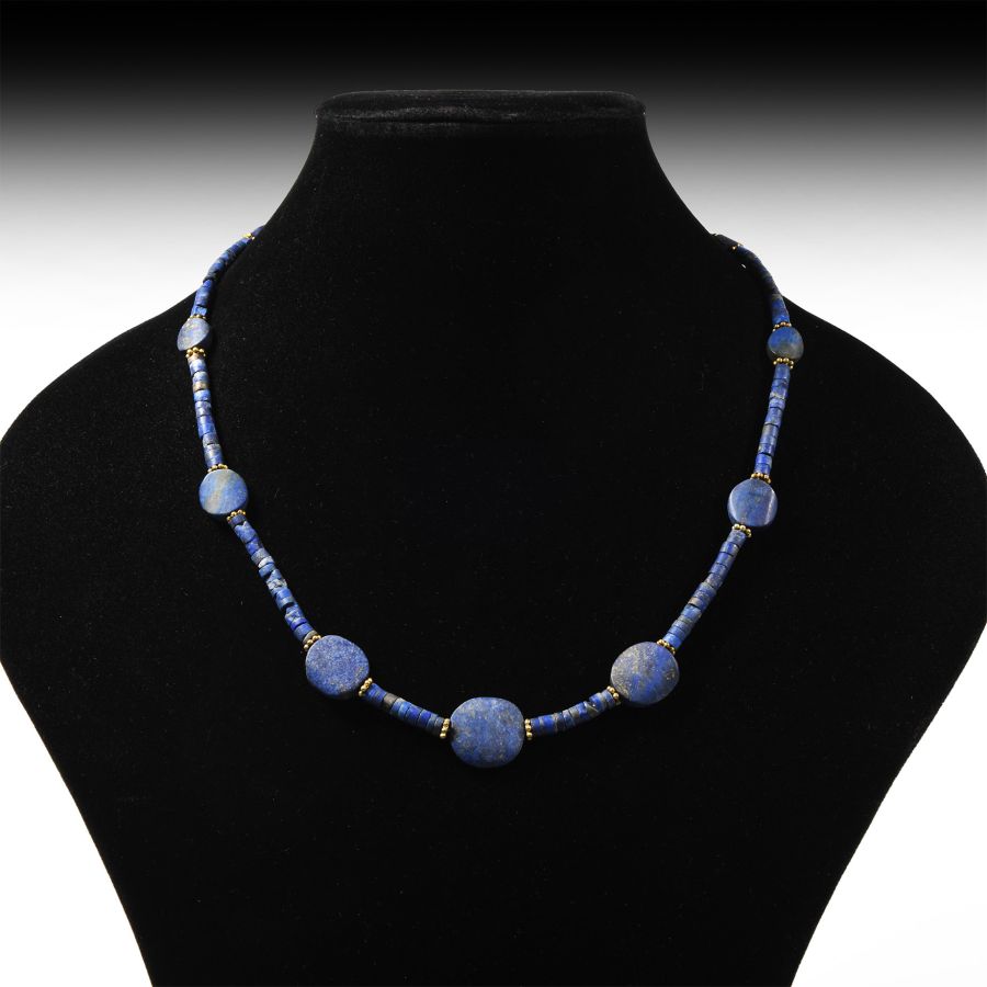Bactrian Style Lapis Lazuli Bead Necklace