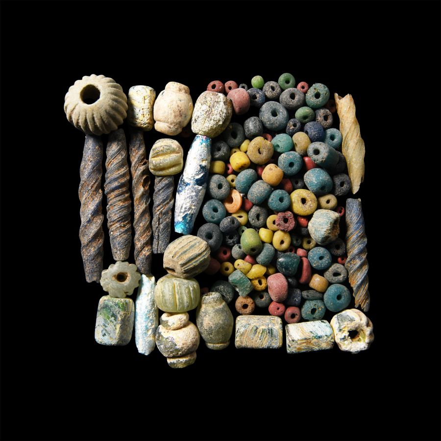 Roman Mixed Glass Bead Group