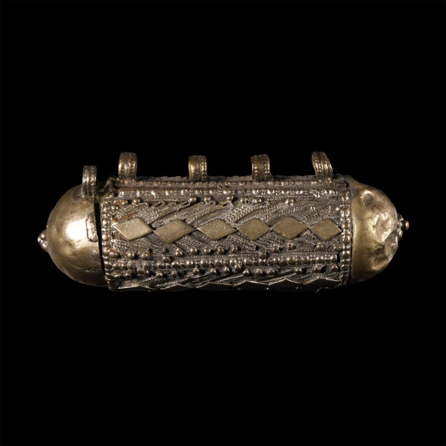 Judaic or Arabic Hirzbaase Silver Amulet Case